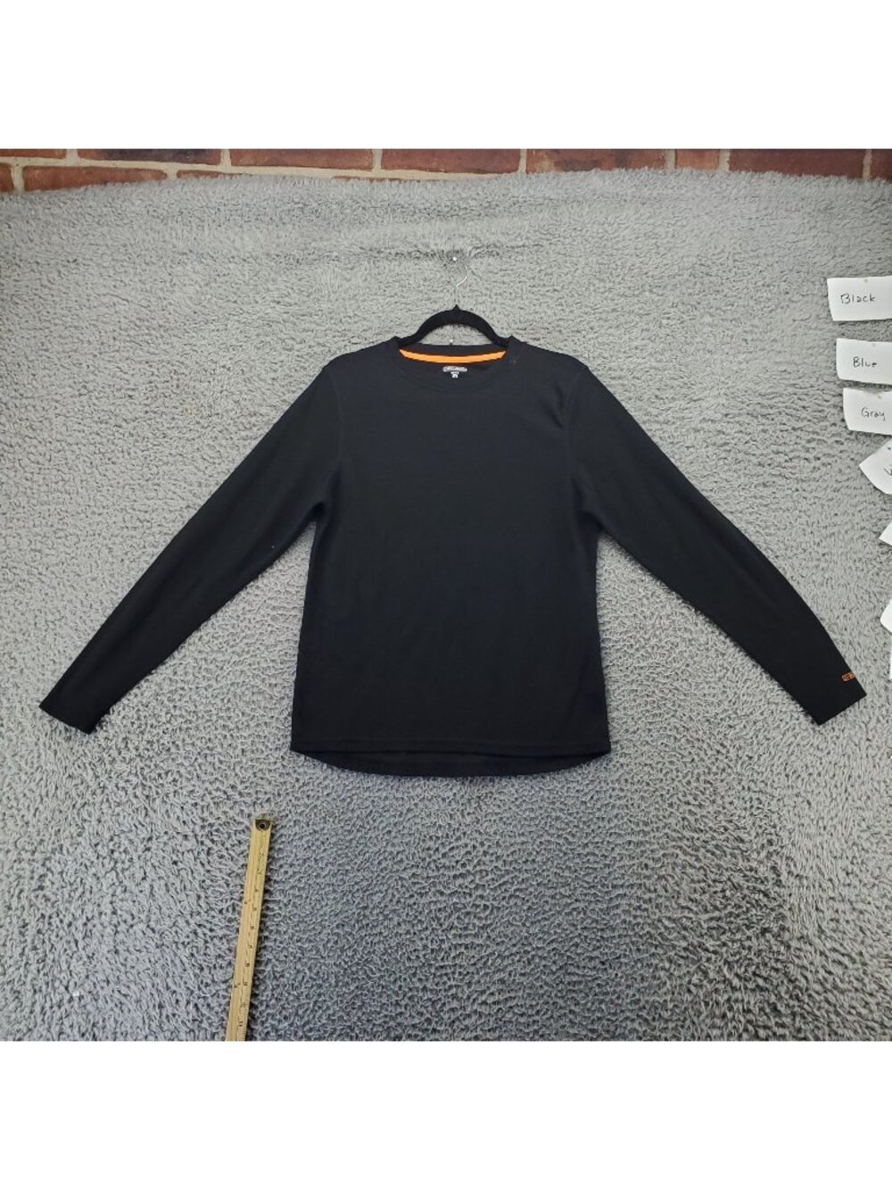Omni Wool Top Mens Medium Black Long Sleeve Crew Neck Performance Base Layer